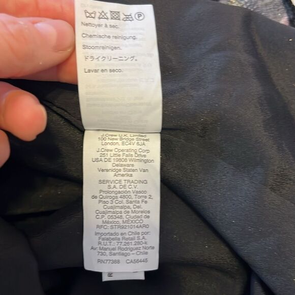 J Crew Reno Metallic Floral Jacquard Tie Neck Halter Top Small Party Holiday New - Picture 9 of 10